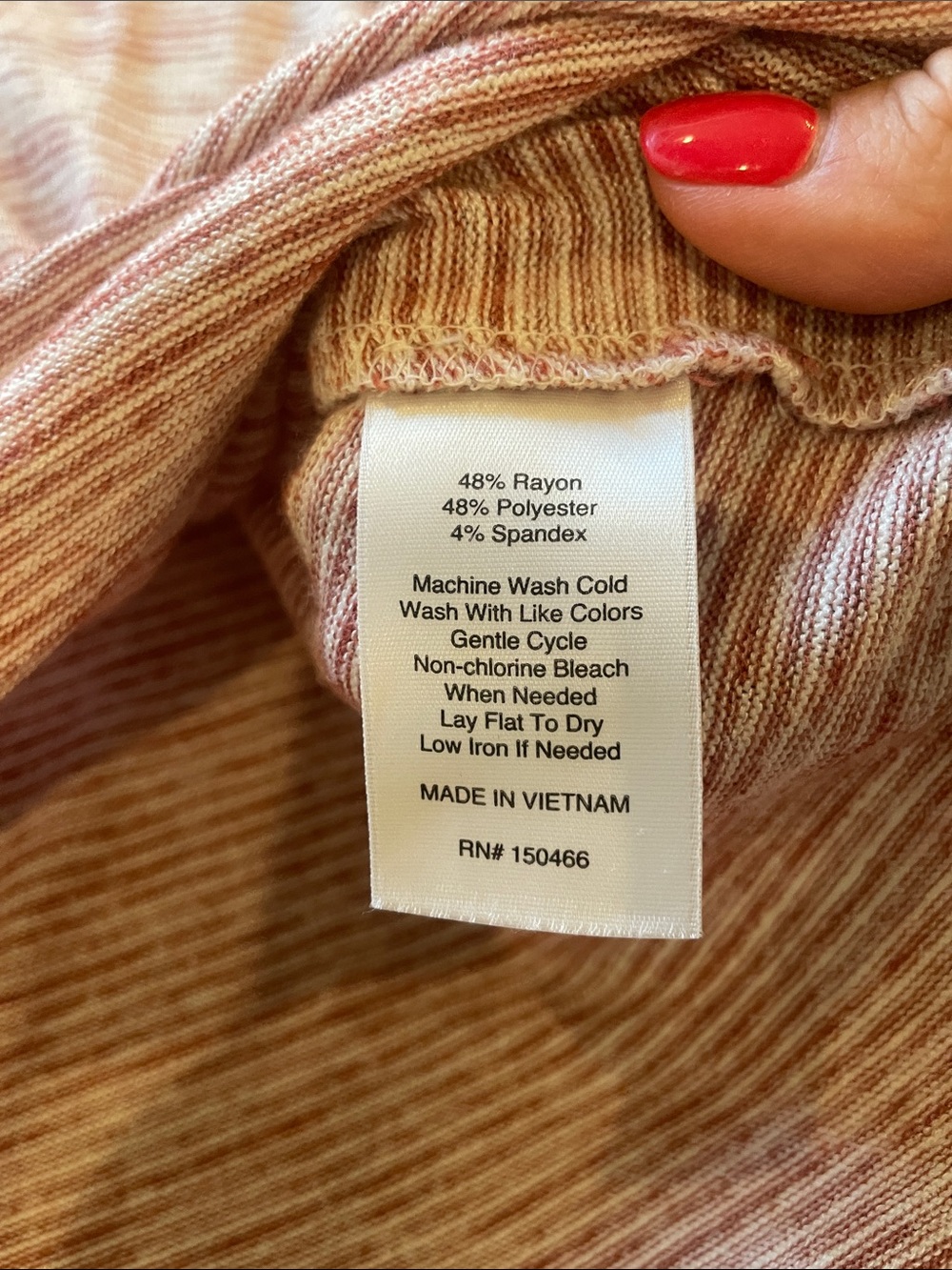 Market & Spruce Women’s Heathered Rust & White Short-Sleeve Tee Size SP - Picture 8 of 8